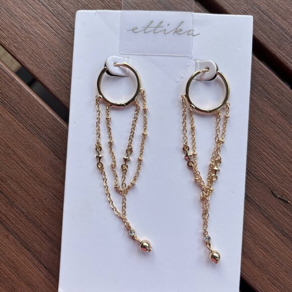 Ettika Chain Drop Earrings - Picture 2 of 2